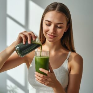 Spirulina w postaci płynu na zdrowie